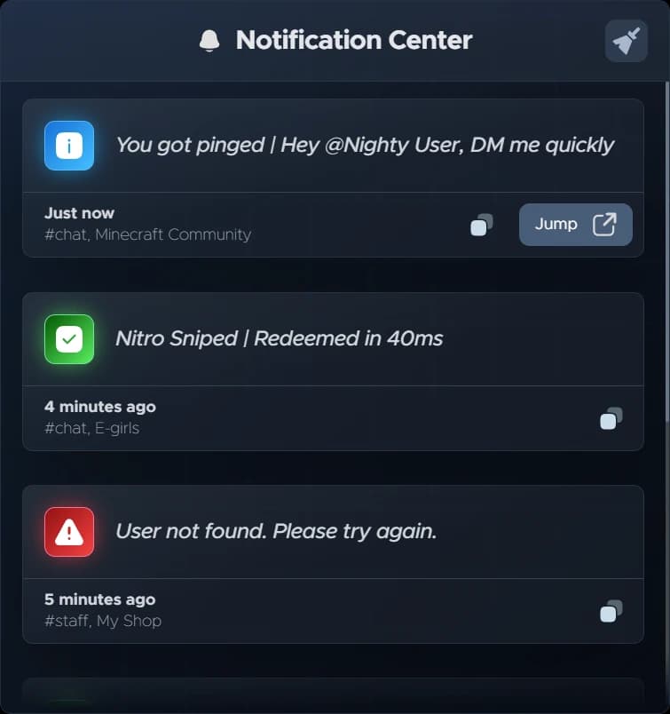 In-app Notification Center